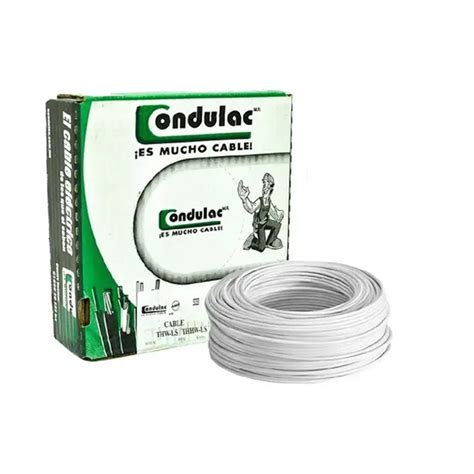 Caja De Cable Calibre 10 THW LS 90C 600V Blanco Condulac Cable