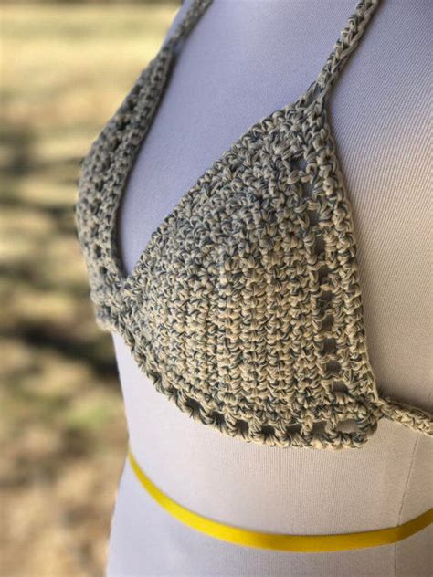 Crochet Bikini Pattern Strappy Bralette Bohemian Bra Etsy