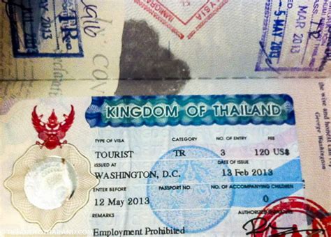 Requirements For Thai Tourist Visas Tieland To Thailand