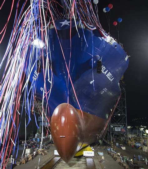 World S First LNG Powered Containership Launched At NASSCO