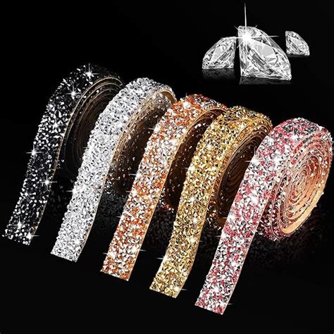 Rolls Crystal Rhinestone Ribbon Shiny Rhinestone Ribbon Resin Diamond