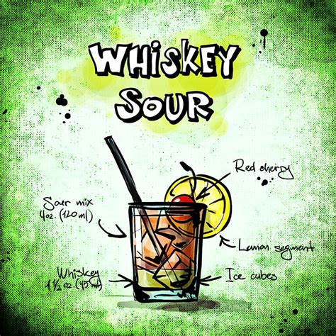 Download Whiskey Sour Cocktail Drink Royalty Free Stock Illustration