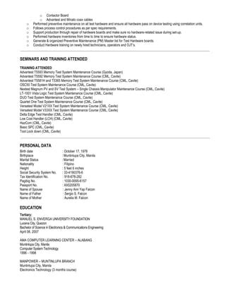 Sherwin Falcon Resume Pdf