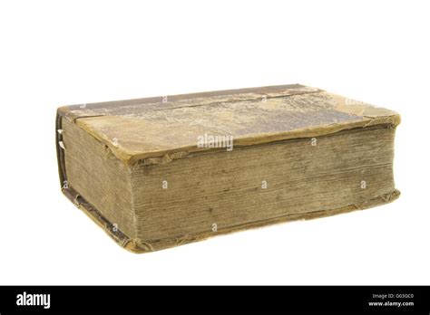 Very Old Bible Isolated Over White Background Stock Photo Alamy