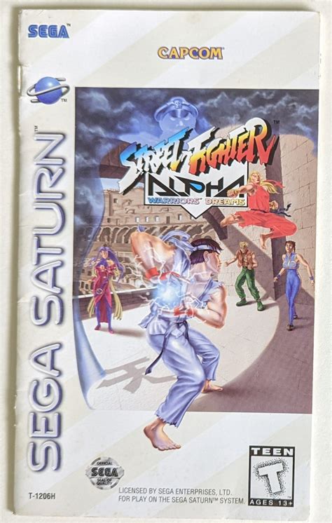 Street Fighter Alpha Sega Saturn Video Game Manual ONLY