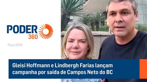 Gleisi Hoffmann e Lindbergh Farias lançam campanha por saída de Campos