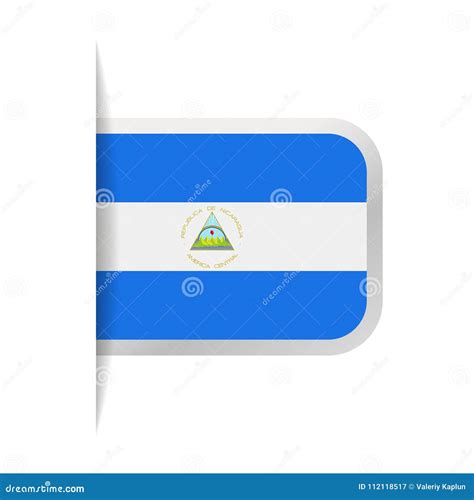 Ícone Do Marcador Do Vetor Da Bandeira De Nicarágua Ilustração Stock Ilustração De Bandeira