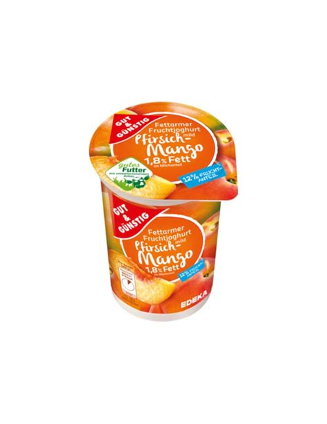 Gut Günstig fettarmer Joghurt mild Pfirsich Mango 250g