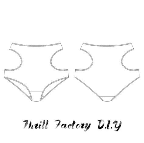 DIGITAL Lingerie Sewing Pattern Multi Size High Waisted Panties SCARLETT TFD By