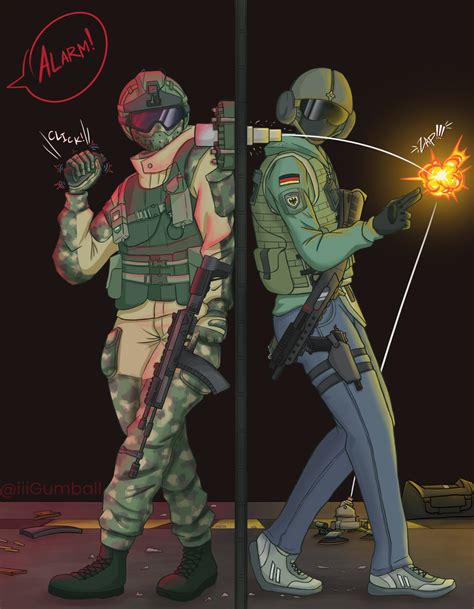 ArtStation - Rainbow Six Siege Fuze and Jager Fanart