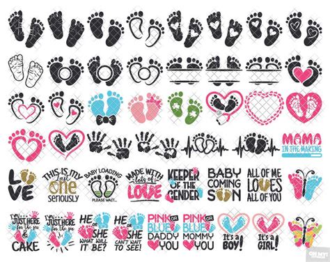 Baby Foot Bundle Svg Footprint Svg New Born Svg Cosysvg The Best Porn