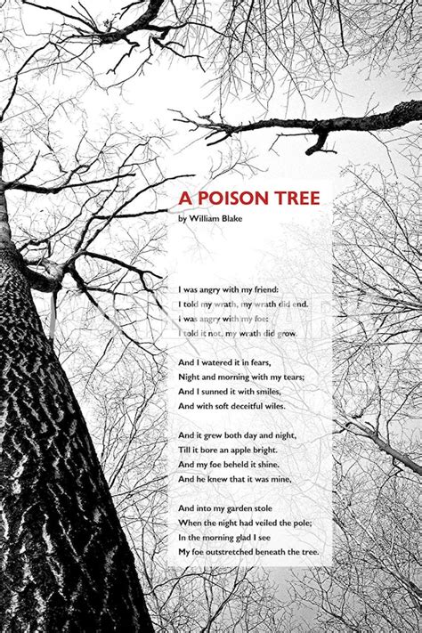 William Blake Poem A Poison Tree Gothic Poster Original