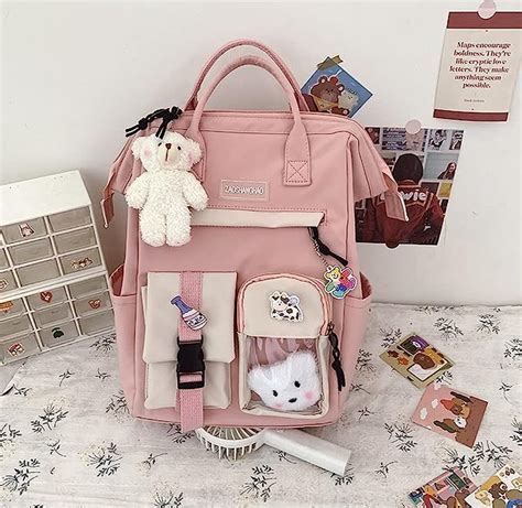 Rugzak Met Kawaii Hanger En Accessoires Leuke Boekentas Mooie Rugzak Harajuku