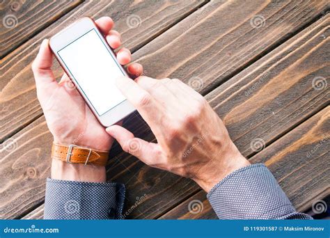 Human Hand Holding Digital Tablet Stock Image Image Of People Hand