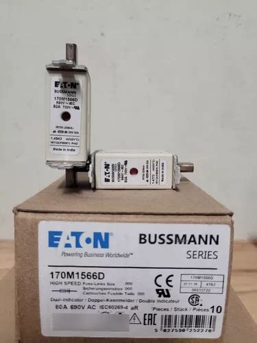 Fusivel Ultra Rapido Nh000 80a 690v 170m1566d Bussmann Frete grátis