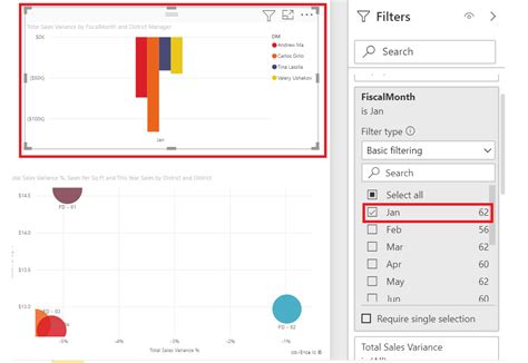 Power Bi의 여러 시각적 개체 기능에 선택 항목 적용 Power Bi Microsoft Learn