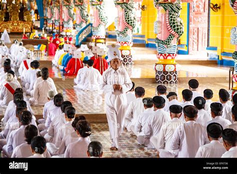 Cao Dai temple, Tay Ninh, Vietnam Stock Photo - Alamy