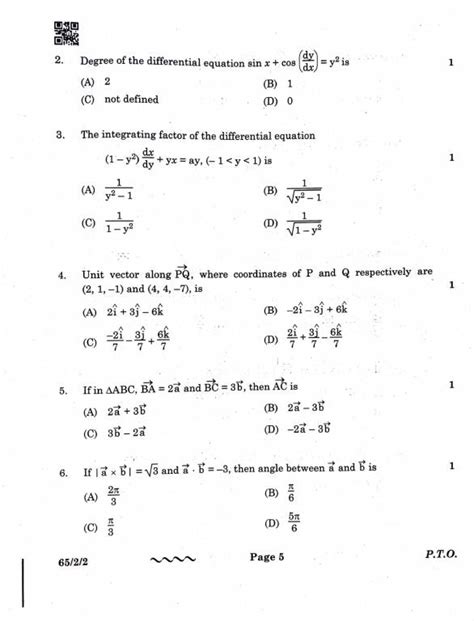 Cbse Class 12 Maths Question Paper 2024 2023 2022 2020 2019 Pdf