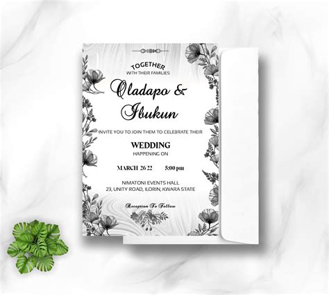 Get Nigerian White Wedding Invitation Card Design And Printing - Design ...