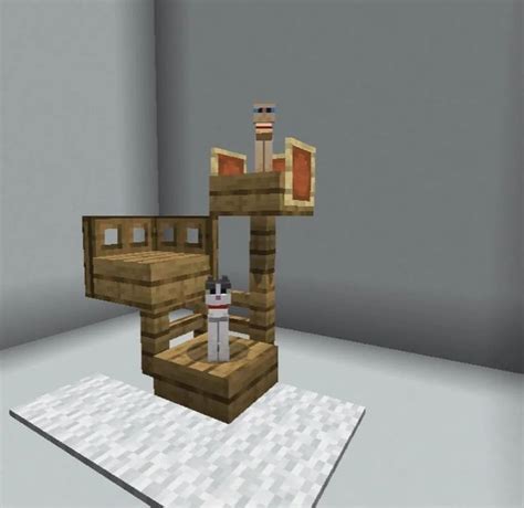 Minecraft Cat Tree Tower Minecraft Crafts Minecraft Decorations Minecraft Creations