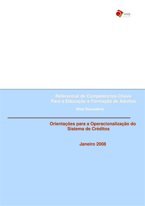 PDF Referencial de Competências Chave Para a Educação e PDF