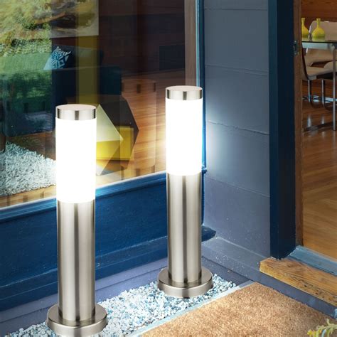 Paket 2x LED Außen Steh Lampe Stand Leuchte Weg Garten Hof Einfahrt