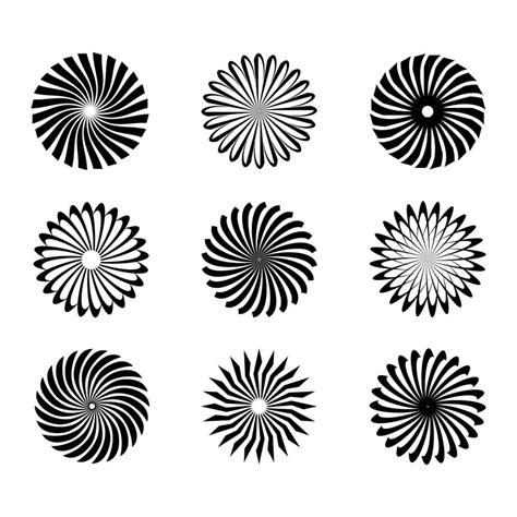 Circle Burst Design Element Vector Set 7523820 Vector Art at Vecteezy