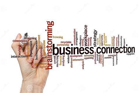 Business Connection Word Cloud Concept Stock Illustration