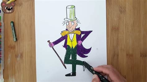 How To Draw Willy Wonka Charlie And Chocolate Factory Book Youtube