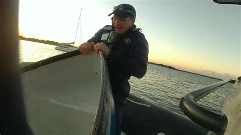 Queensland Police Release Video Footage Of Marine Rescue Near Tin Can Bay After Man Found