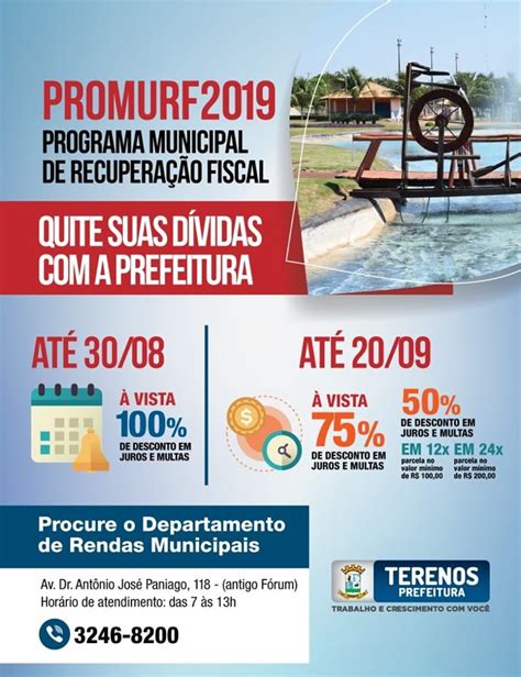 Informações sobre o PROMURF 2019 Prefeitura Municipal de Terenos