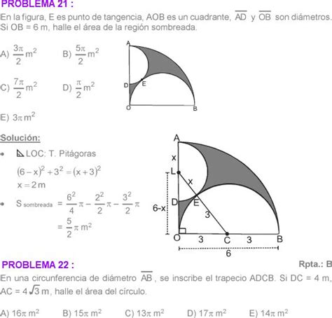 Reas De Regiones Circulares Ejercicios Resueltos Pdf Ejercicios