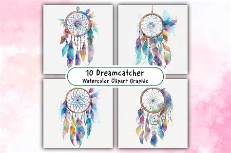 Dreamcatcher Watercolor Clipart Graphic by Design Point · Creative Fabrica