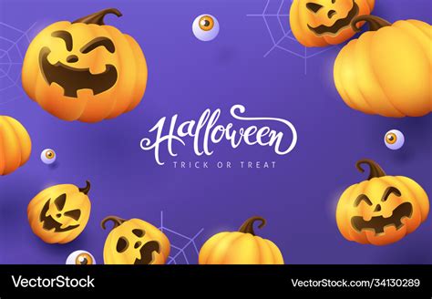 Halloween Banner Or Party Invitation Background Vector Image