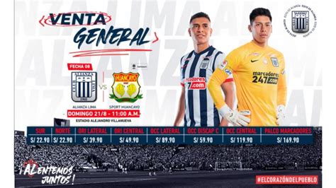 Entradas De Alianza Vs Sport Huancayo Precios Y Dónde Comprar Para