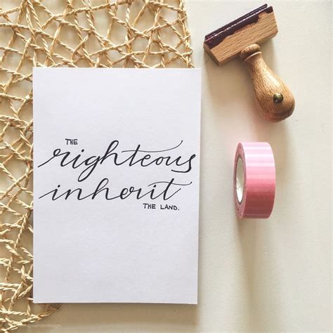 Theresa Bible Lettering On Instagram The Righteous Shall Inherit