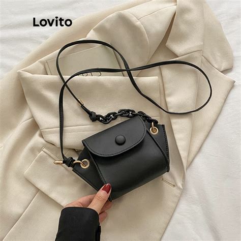 Lovito Bonitos Bolsos De Hombro Peque Os Con Botones Lisos Para Mujer