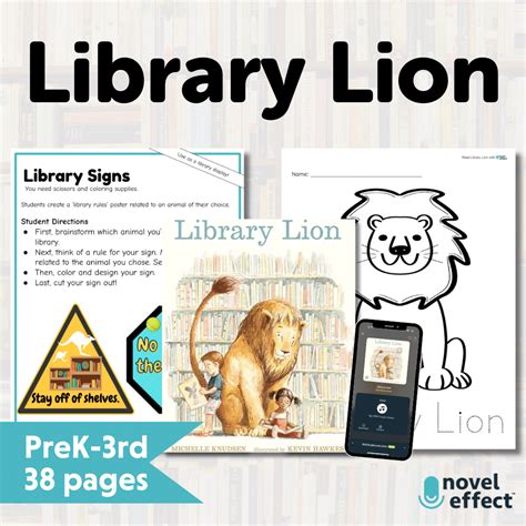 Library Lion Activities - Novel Effect