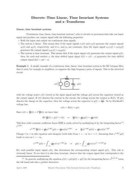 Linear Time Invariant System Solved Examples Wayfarertips