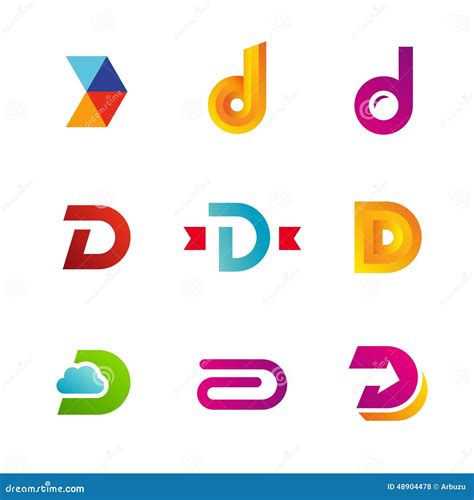 Set of Letter D Logo Icons Design Template Elements Stock Vector ... 
