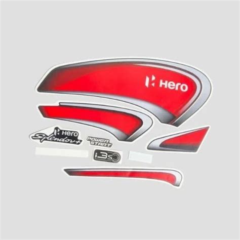 stckr set splendor  bs  blkred naj bike sticker bike