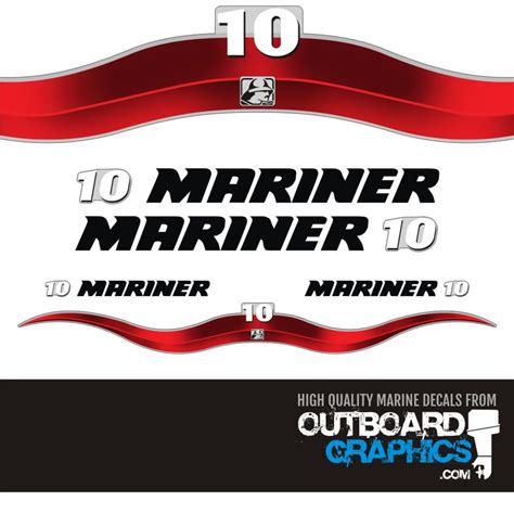 Mariner 10hp 2 Stroke Outboard Engine Decalssticker Kit Etsy