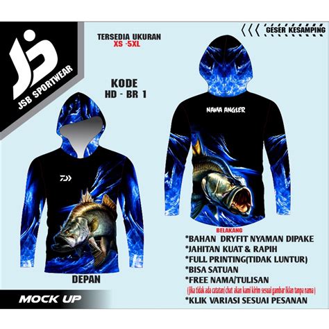 Jual Jersey Mancing Jersey Angler Jersey Fishing Lengan Panjang Full