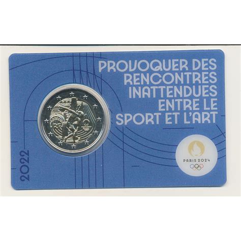 Frankrijk 2 Euromunt 2022 Coincard Olympische Spelen Muntenhandel