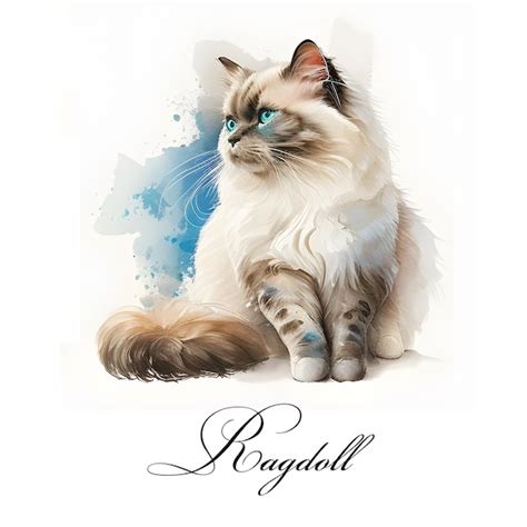 Premium Ai Image Watercolor Illustration Of A Single Cat Breed