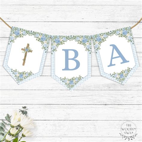 Baptism Printable Banner Template Editable Banner Template - Etsy