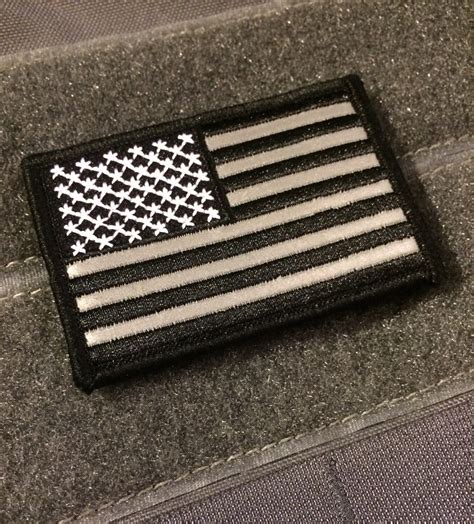 The Tactical Reflective Usa Flag Tactical Morale Patch Black Etsy