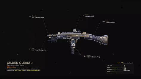 Gilded Gleam Cod Warzone And Black Ops Cold War Weapon Blueprint