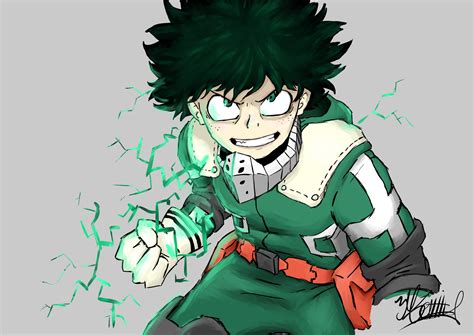 Deku My Hero Academia Detroit Smash Drawing