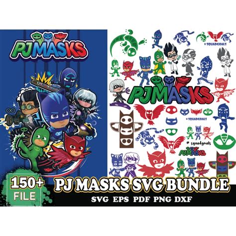 150 Files Pj Masks Svg Bundle Pj Masks Png Catboy Pngowle Inspire